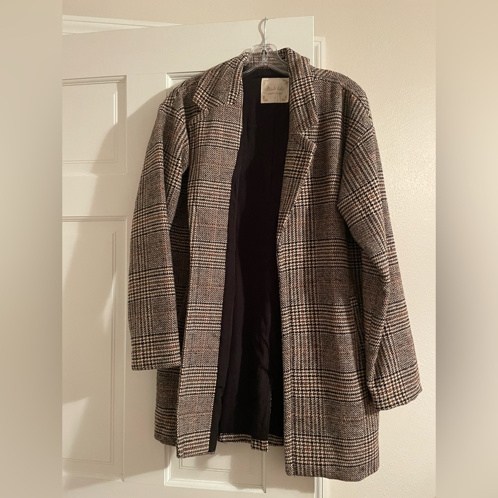 Altar’d State plaid Emmy collared coat